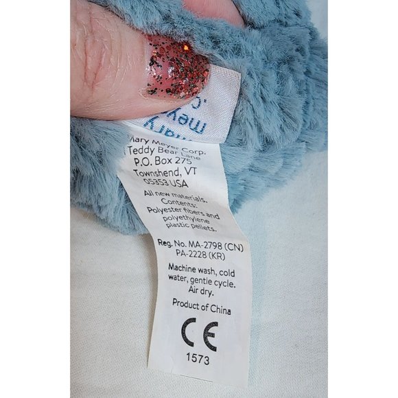 Mary Meyer Putty Duck Duckling Baby Plush Stuffed Animal Lovey 8 Inches Blue - Picture 6 of 6